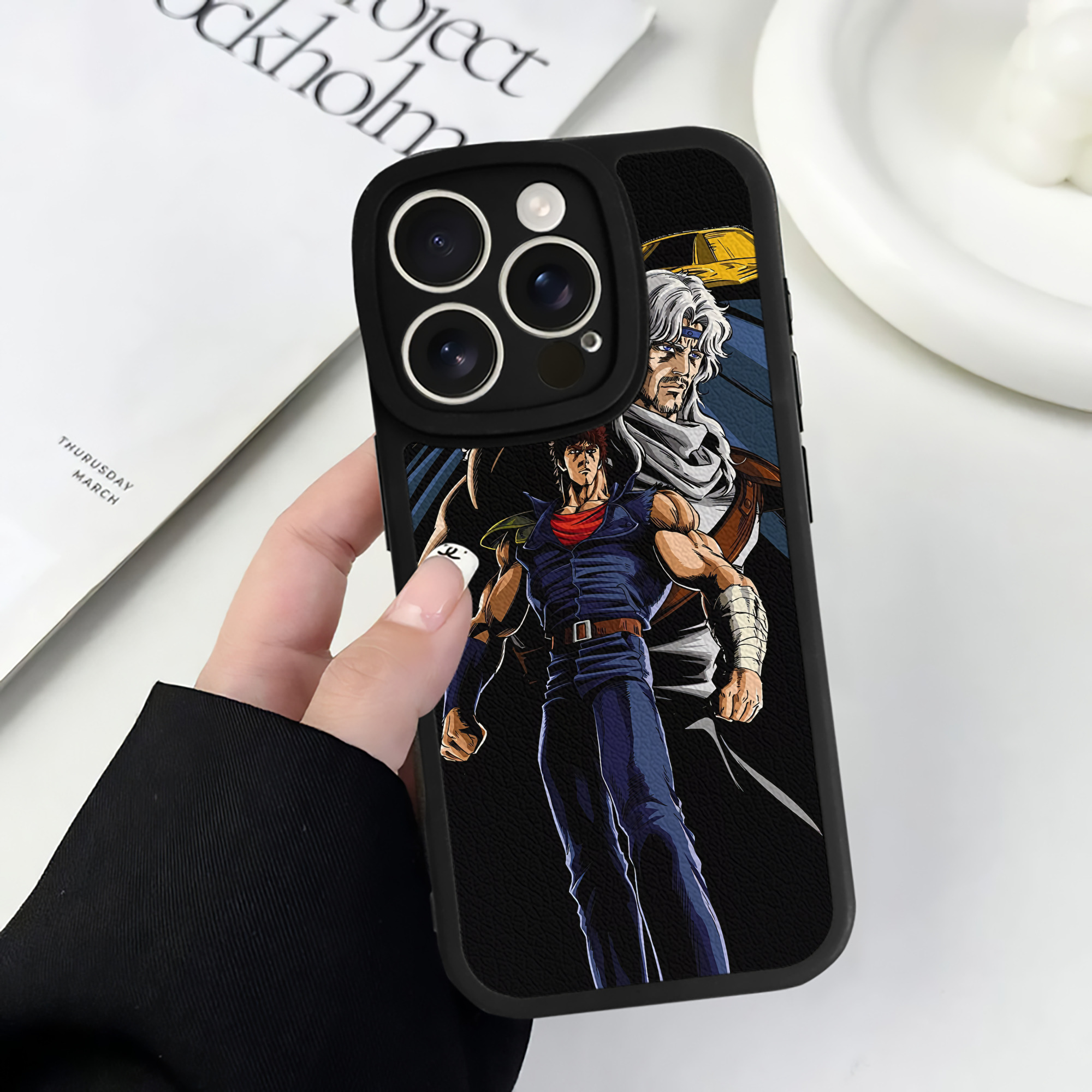 （画像用） 北斗の拳 Fist of the North Star 【iPhone 16シリーズ対応】シリコンスマホケース（レザー調） 材質：シリコン